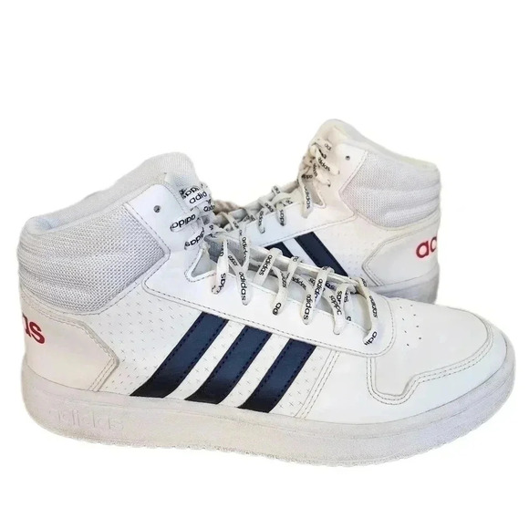Adidas Hoops 2.0 Mid 'White Legend Ink' FY8616 Basketball Shoes/Sneakers Men's 9 - Picture 2 of 8